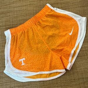 Nike Orange and White Women's Shorts